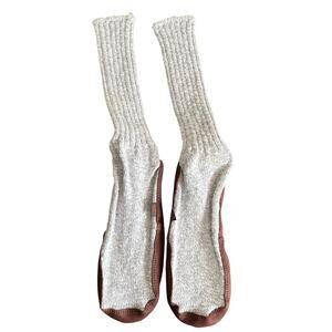 Acorn Unisex Wool Leather Slipper Socks House Shoes Mens Size 9-10 Womens 11-12